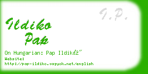 ildiko pap business card